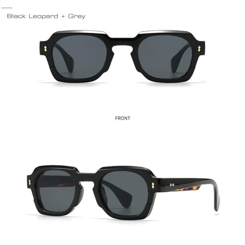 Lunettes de soleil rétro à rivets avec verres dégradés chic - 4