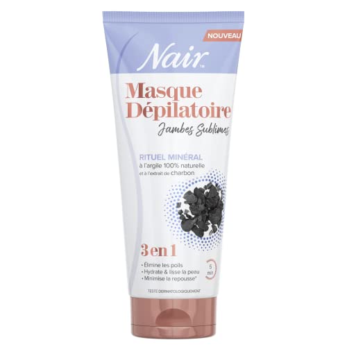 Crème dépilatoire Nair jambes sublimes rituel minéral argile naturelle et extrait de charbon 180ml