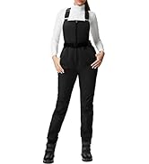 JACK SMITH Women's Waterproof Snow Bib Pants Insulated Bib Overalls with Pockets S-XXL