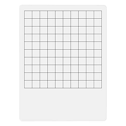 Dry Erase Board Blank Hundred Chart, Student Practice for School or Homeschool, Write In Numbers 1-100