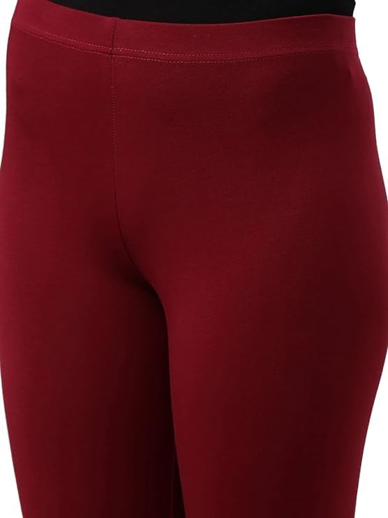 Image of Women Cotton Solid Belt Ankle Length Legging Four Way Lycra Leggings