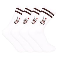 YAFULG 2 Paires Chaussettes Pour Nutella, Chaussettes Brodées, Cadeaux Personnalisés Pour Nutella, Chaussettes De Tennis Avec Motif, Cadeau Fun Pour Petite Amie (Taille Unique, A)
