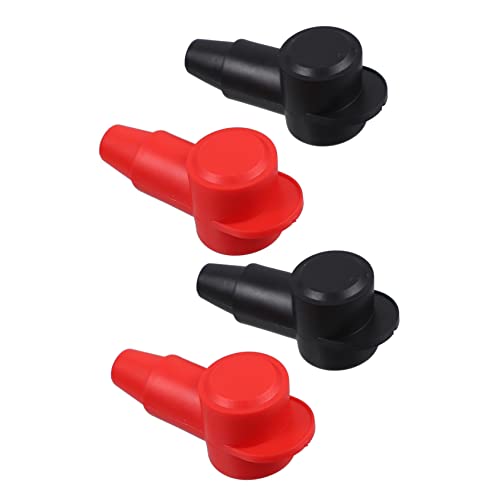ABOOFAN 4Piezas Kit De Protección Batería Tapas De Rojas Negras Para Batería De Vehículo Cubiertas Aislantes De Protección Contra Cortocircuitos