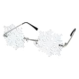 Lunettes de soleil fantaisie pour les fêtes : ces lunettes de soleil flocon de neige sont parfaites pour les photos, les festivals, les spectacles, etc