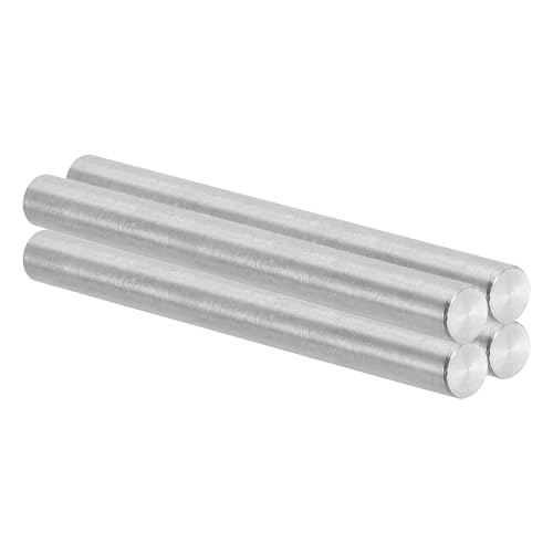 PATIKIL 8mm x 90mm Dowel Pin Stainless Steel, 4 Pcs 304 Stainless Steel Pegs Shelf Pins Rod Support Metal Fasten Elements for Shelves Furniture Fixing Component, Silver