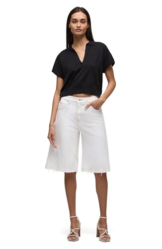 Image of HUDSON Women's Draped Collared V-Neck Sweater