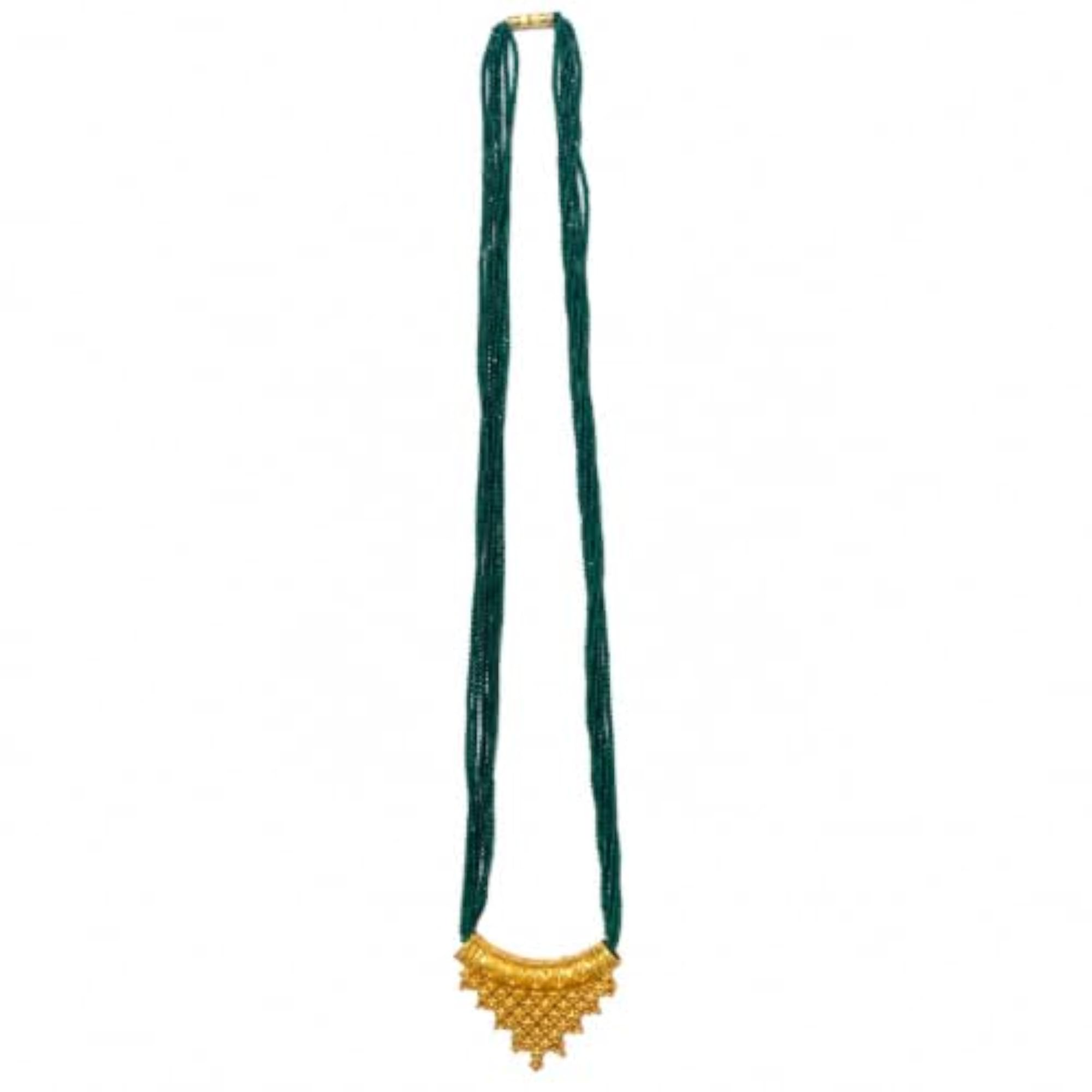 Nepali Tilhari Pote Mala with Gold-Toned Pendant