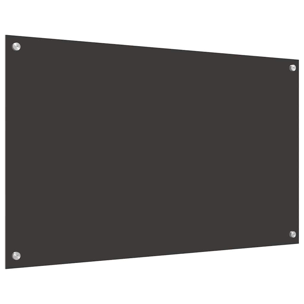 Solivagant Küchenrückwand 2 pcs Dunkelgrau 100 x 60 cm Gehärtetes Glas, Küche Esszimmer,Küchenhelfer -utensilien, 19.7 kg-3415469