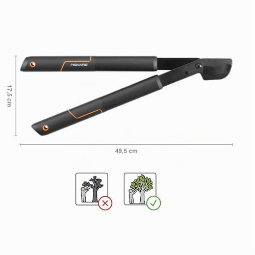 Fiskars SingleStep Bypass-Astschere für frisches Holz, Antihaftbeschichtet – Ansicht 3