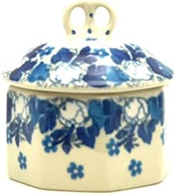 Polish Pottery Trinket Box - White Poppy