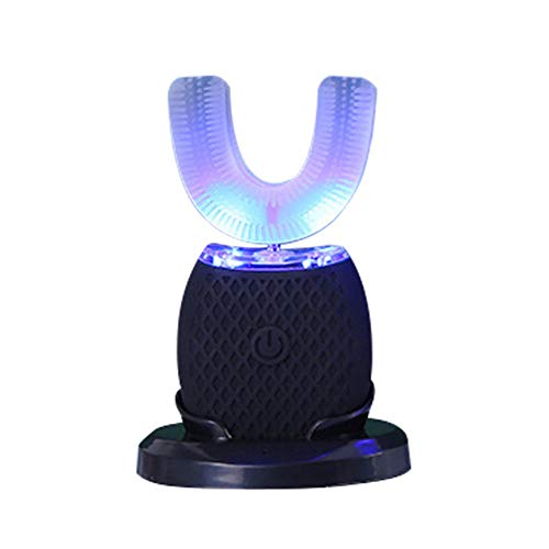 Allbestaye Brosse à dents électrique de type U Blanchiment automatique intelligent des dents à 360 degrés Minuterie de 45 secondes Cover