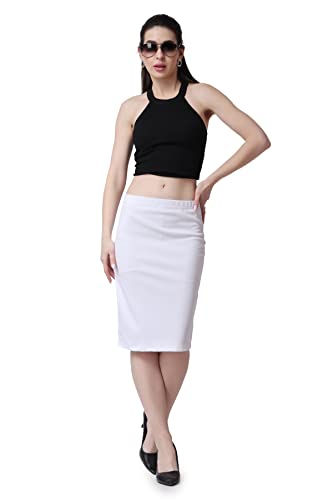 Image of POPWINGS Casual Solid Pencil Skirt for Women || Knee-Length Skirt for Women || Stylish Mini Skirt for Women || Summer Pencil Skirt for Women