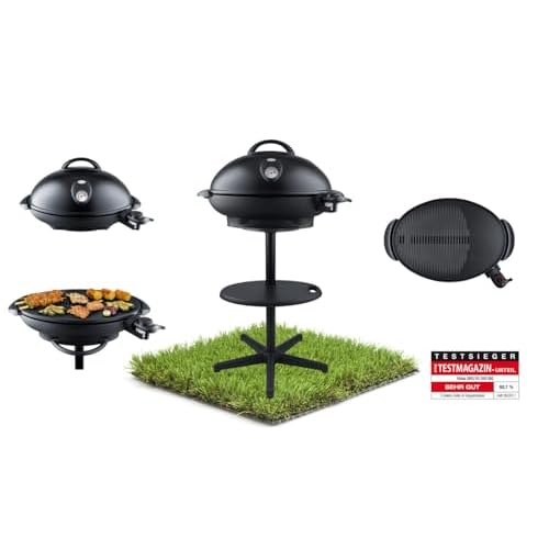 Steba VG 350 BIG Barbecue Säulengrill mit Haube grau