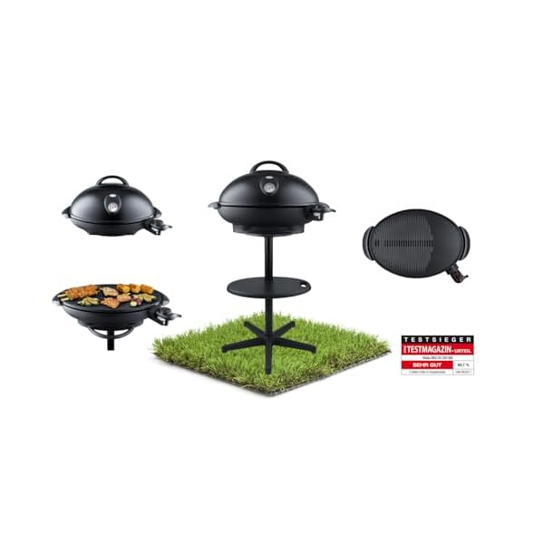 Steba VG 350 BIG Barbecue Säulengrill mit Haube grau