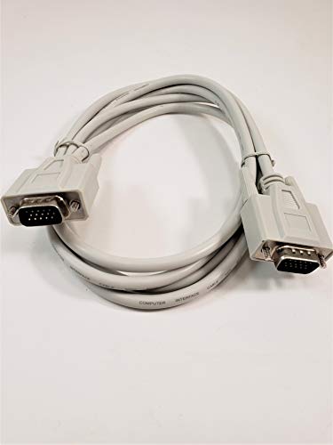 Micro Connectors, Inc. 6 feet HD15 Male to HD15 Male VGA 1024 x 768 Replacement Cable (M05-112 )