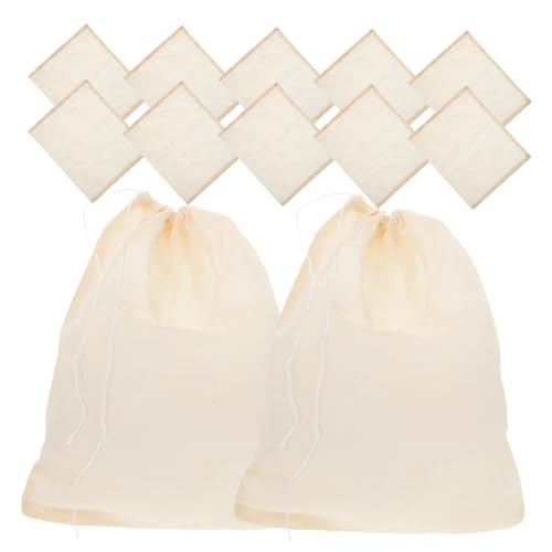Ipetboom 20 piezas Bolsas Coladoras Reutilizables con Cordón para Cocción y Filtrado de Sopa Pack para Filtrar Especias y Otros Ingredientes