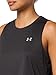 Under Armour Women's Velocity Twist Tank Top, (001) Black / / Metallic Silver, XX-Large