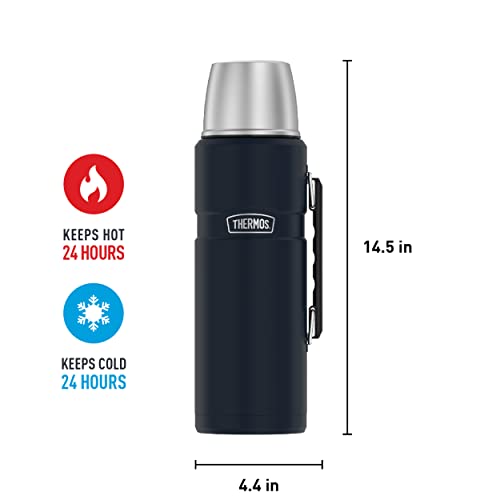 THERMOS King: Botella aislada de 68 oz, azul medianoche