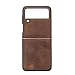 Produktbild Solo Pelle Lederhülle für das Samsung Galaxy Z Flip4 Flip 4 Hülle aus echtem Leder, Model: Stanford klappbar (Vintage Braun)