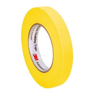 36/Pk 3M 24mmx55m Yellow Automotive Refinish Masking Tape 06653