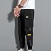 Men's Jogger Cargo Pants Lightweight Loose Tapered Cuffed Jogging Sweatpants Fashion Gothic Y2K Hip Hop Streetwear Trendy Active Athletic Running Workout Tracksuit Bottoms Black