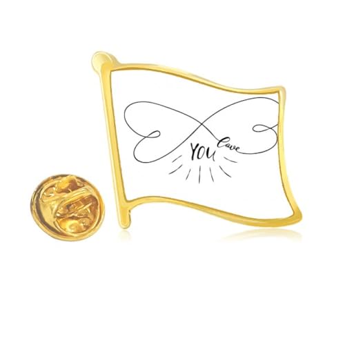 Pin's en métal doré gravé Forever Love You, le symbole d'un amour éternel