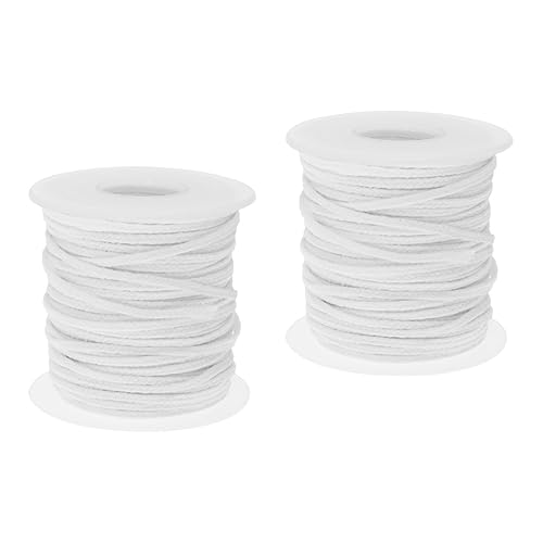Didiseaon 2 rollos de mechas para velas de algodón preenceradas