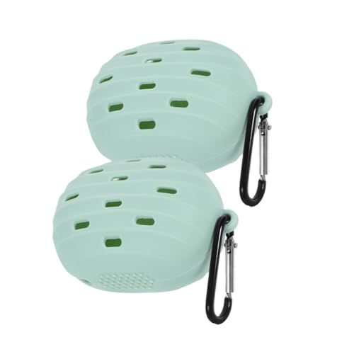 Beaupretty 2個 美卵保存箱 storage box ファッド (fad) とげのない silica gel パウダーパフケース 化粧パフ収納ホルダー シリカゲル Light Green