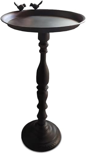 Miniatura 7 de Mesa redonda pequeña decorativa para pájaros, decoración de granja, mesa auxiliar Shabby Chic para sala de estar, muebles de oficina (dorado,