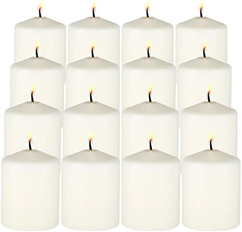 DecorRack 12 Unscented Votive Candles, 7.5 Hour Burn, Dripless Candles, White (Pack of 12)