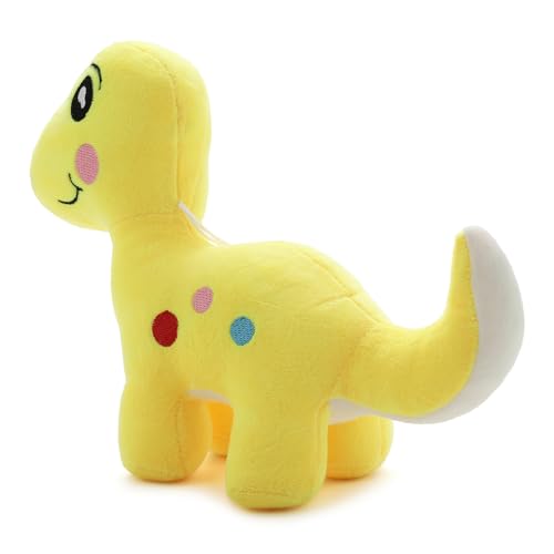 Image of Yellow Dino Soft Plush Toy for Kids Stuffed Soft Toy with Cute Hug-Friendly Plush for Babies, Toddlers & Children Safe, Lightweight & Easy to Clean (26CM)