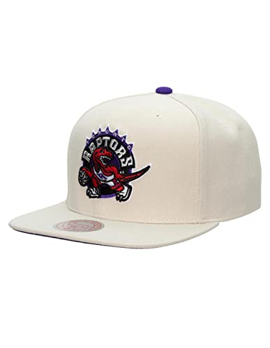Mitchell & Ness Toronto Raptors Snapback Adjustable Hat Cap - Cream