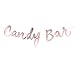Produktbild Candy Bar Banner Girlande Papier Girlande in Rosegold Metallic Candy Bar Zubehör Wimpelkette Dekoration für Hochzeit Geburtstag Party JGA Party Feier Weihnachtsfest Candy Bar Schritzug