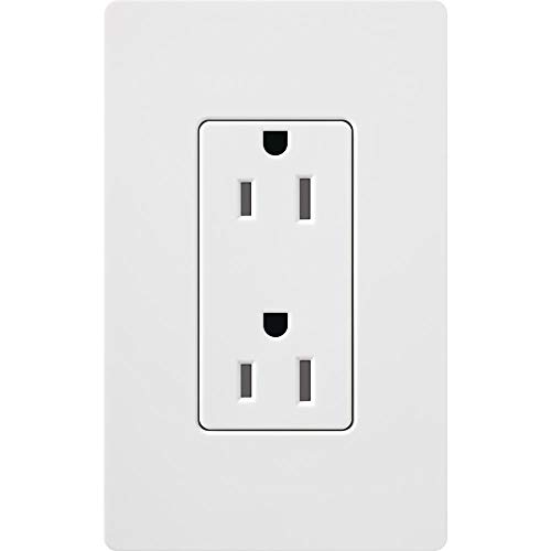 Lutron Claro 15 Amp Duplex Outlet, Car-15-Wh, White #TOP1