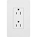 Lutron CAR-15-WH Electrical Outlet, 15A Claro Decorator Receptacle - White