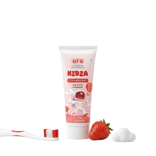 Kidza Strawberry Toothpaste for Kids – Anti-Cavity Children’s Toothpaste | Gentle, Safe Formula for Strong Teeth & Healthy Gums | Fun Strawberry Flavor (Pack of 1) 80g-image-6
