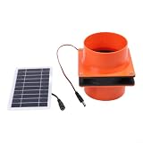 Ventola ad alimentazione solare, 12 V, con pannello solare da 10 W, per sistema di raffreddamento per mansarda, barca, casa, animali domestici, arancione