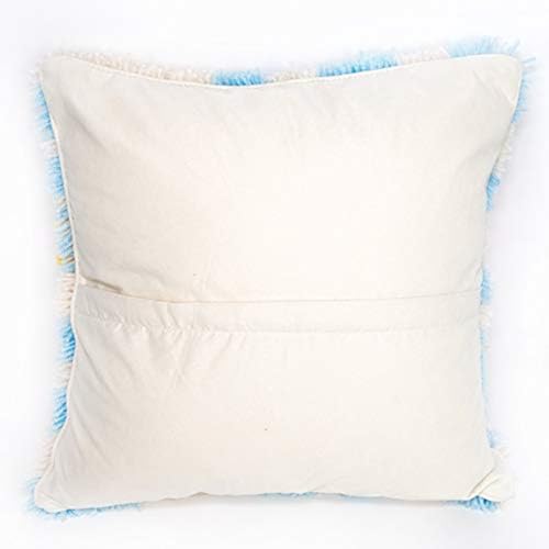 Image of LUBOT 16 inch*16 inch Summer Butterfly Latch Hook Kits for Adults Rug Pillow Cover with Printed Canvas Pattern Crochet Kit for Beginners