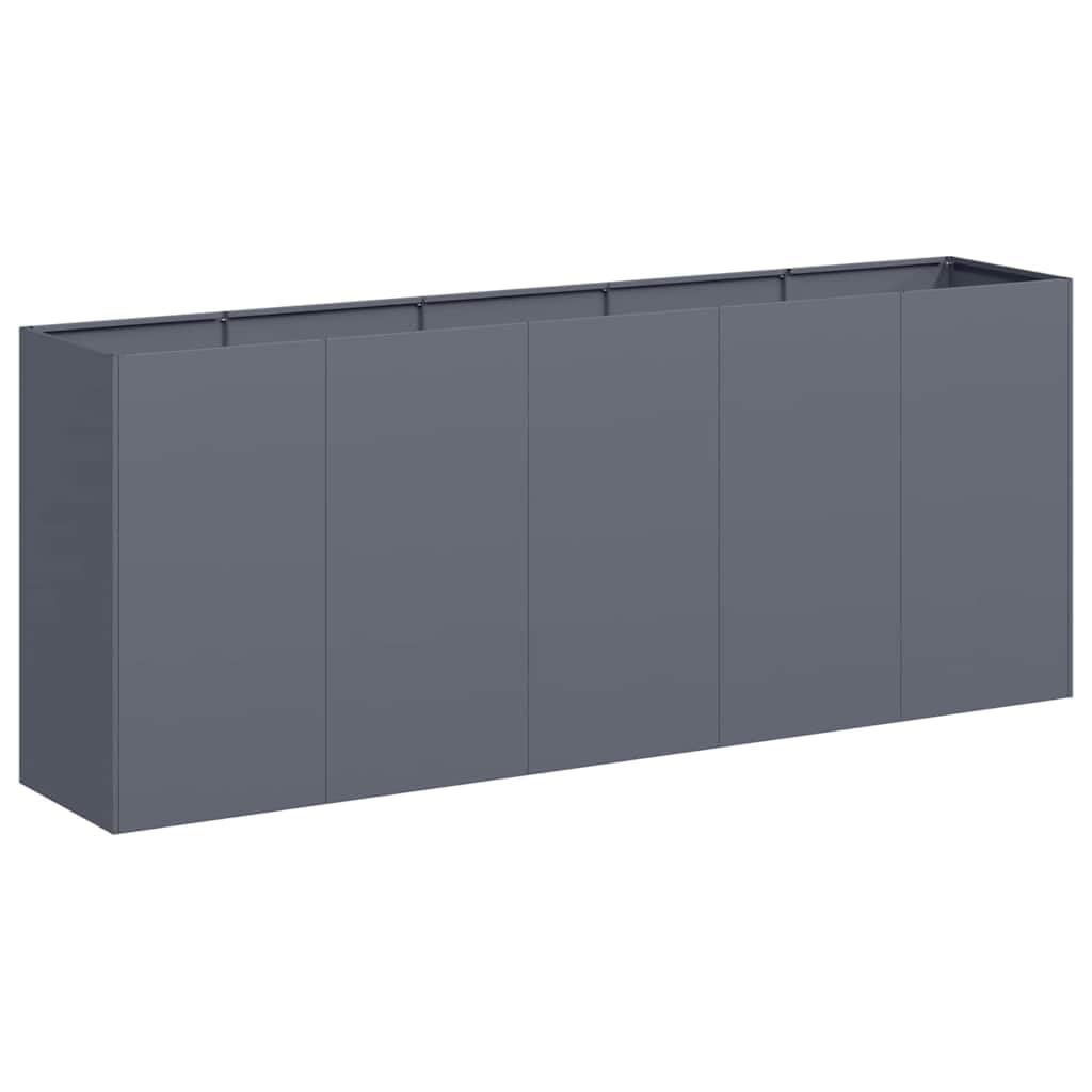 vidaXL Planter Anthracite 200x40x80 cm Cold-rolled Steel, plant pot, plant stand, raise bed, planter stand, plant tray, garden planter