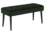 Verona - Sofá otomano de terciopelo de lujo con 2 asientos sin respaldo para pasillo, dormitorio, sala de estar, sillas de comedor y más (verde bosque)