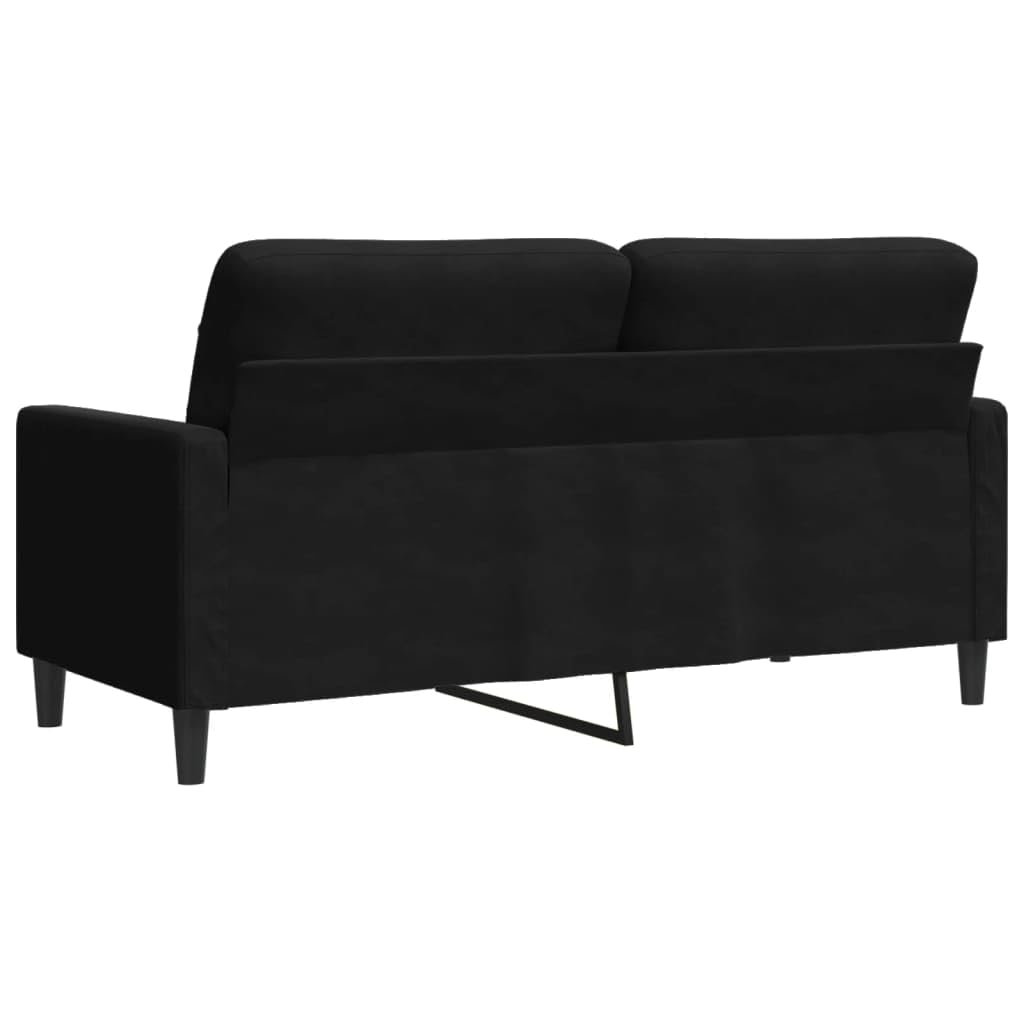 vidaXL Sofá de 2 plazas Terciopelo Negro 140 cm, sofá, loveseat, sofá de salón, sofás, sofá tapizado, Asientos de salón, sofá de 2 Personas