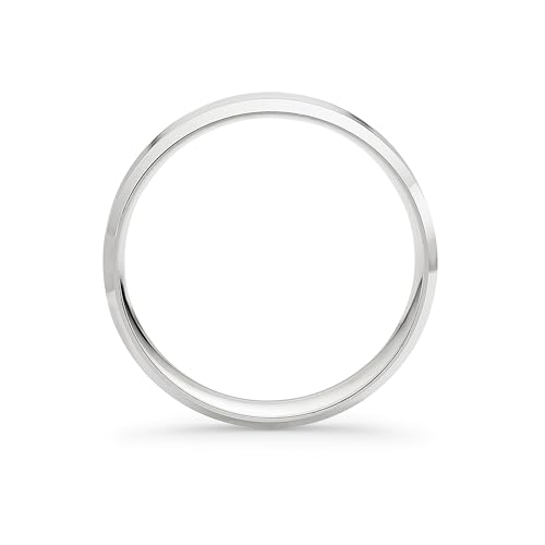 Image of Oxford Ivy Mens Wedding Band 14K /10K Solid Gold 5mm Flat Beveled Edge Ring