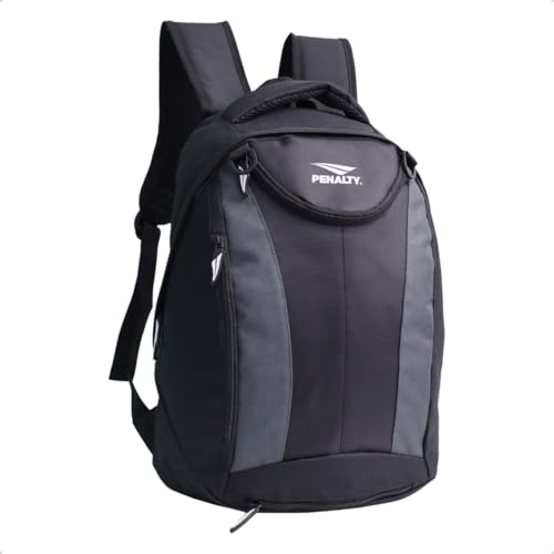 Mochila Penalty 4 Bolsos Compartimento Bola 20L (Preto e Cinza 01)