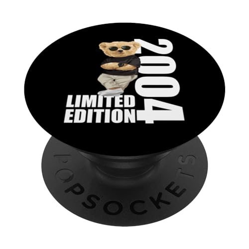 Edición limitada 2004 Oso Cumpleaños 2004 Vintage 2004 PopSockets PopGrip Intercambiable