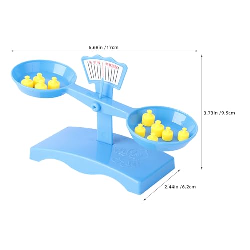 Balanzas de juguete Montessori de plástico para armar y aprender conceptos de equilibrio escolar 2