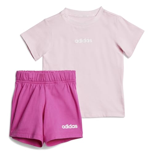 adidas ESSENTIALS T-SHIRT SET, Chándal Bebé-Niños, clear pink/white,