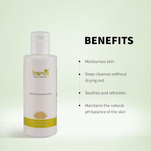 Image of Barva Calming Soothing Lemon Aloe Shower Gel 200ml | Refreshing & Stress Relief Body Wash | With Aloe Vera | Gentle Cleansing for All Skin Types