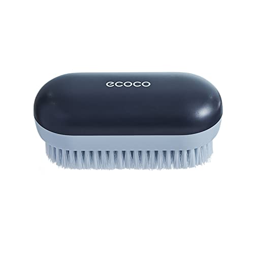 MEIJMJIA - Cepillo de lavado, cepillo de limpieza con cerdas extra duras, para la limpieza de ropa, zapatos, azulejos, cocina, baño (azul oscuro/sin asa)