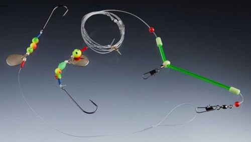 Balzer Brandungssystem 95cm 2 Haken Gr. 1 - Brandungsvorfach zum Angeln auf Dorsche & Plattfische, Brandungsmontage, Meeresvorfach