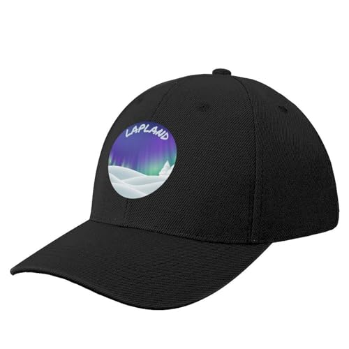 EcoNes Gorras de béisbol Laponia Northern Lights Gorra de béisbol Wild Ball Hat Sombrero de Gran tamaño Sombrero para niñas Hombre Regalo